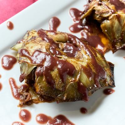 24 Plato Flores De Alcachofas Con Cola De Toro