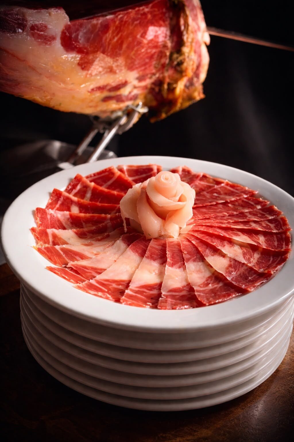 Plato de Jamón ibérico de Bellota 100% de LAZO